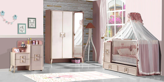 Dafne Italian Design Cameretta Completa da neonata Color Rosa