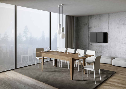 Dafne Italian Design Tavolo Cico piano quercia 90x160 + 65 gambe sagomate