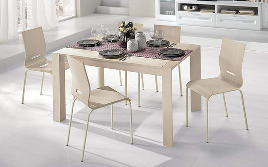 Dafne Italian Design Tavolo allungabile Effetto Pino Chiaro (cm. 180 x 90 x 75h)