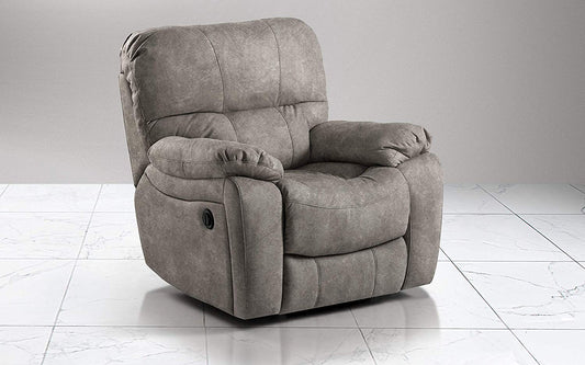 Dafne Italian Design Poltrona con Recliner Elettrico (cm. 109 x 105 x 105h) - Materiale: Similpelle Grigio Elefante