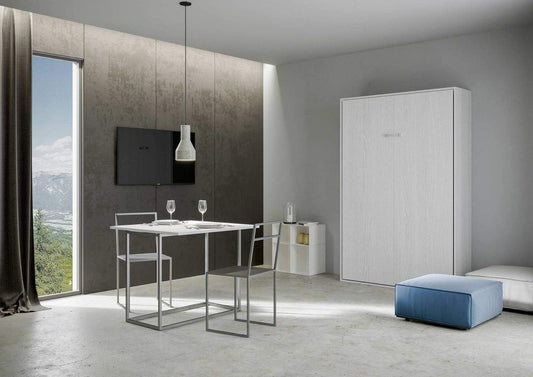 Itamoby Letto a Scomparsa KENTARO alla Francese (140cm) Bianco Frassino