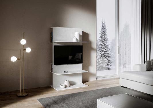 Dafne Italian Design Porta TV A Loki bianco spatolato