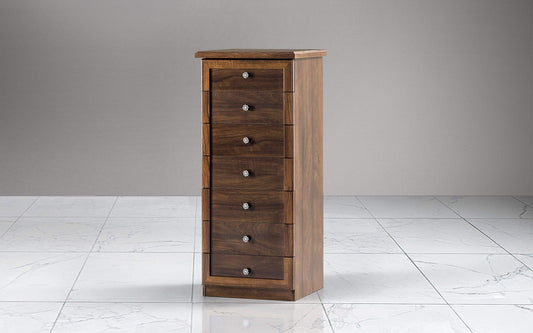 Dafne Italian Design Settimino con 7 cassetti. Effetto Noce (cm. 57 x 48 x 131h)