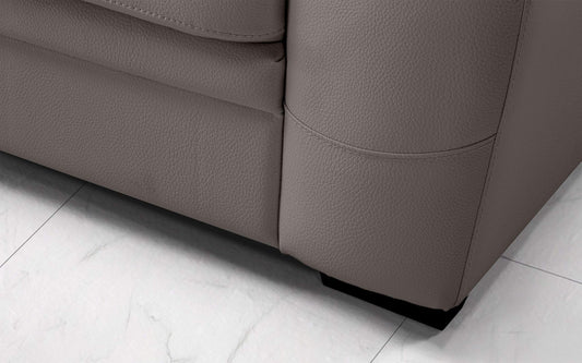 Dafne Italian Design Divano a 3 posti. Similpelle Talpa (cm. 210 x 90 x 95h)