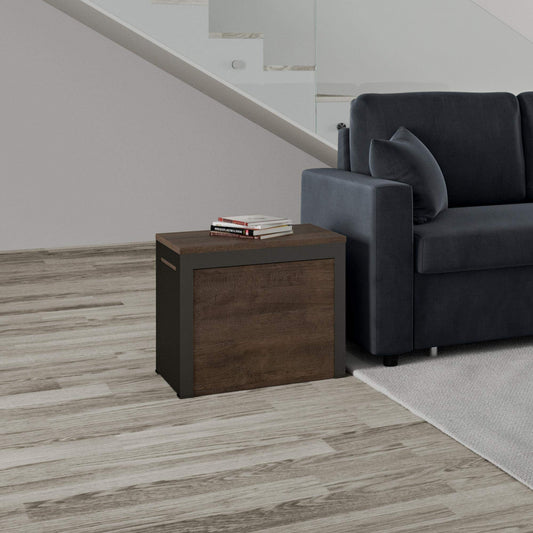 Itamoby Panca allungabile Walk Noce & Antracite L.55 x P.40 x H.47,5 allungabile Fino a 305 cm