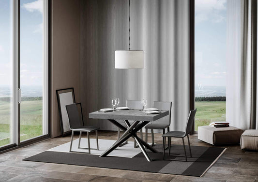 Itamoby, Tavolo Famas Allungabile Cemento 90x130 allungato 234