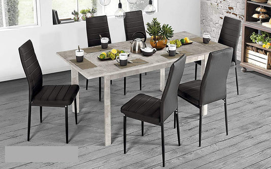 Dafne Italian Design Tavolo allungabile Cemento (cm. 130 x 85 x 75h)