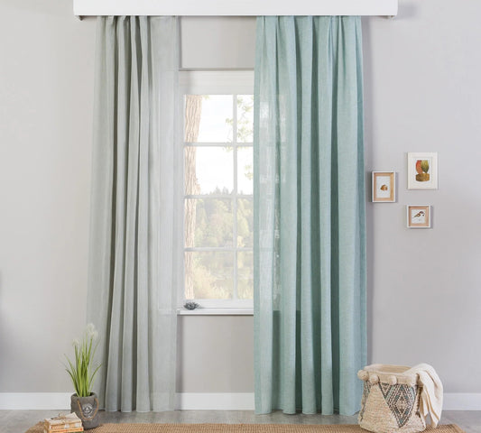 Dafne Italian Design Tenda di Sfondo Elegante Menta (100x260 Cm)