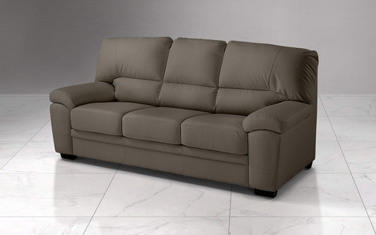 Dafne Italian Design Divano a 3 posti. Similpelle Elephant (cm. 210 x 90 x 95h)