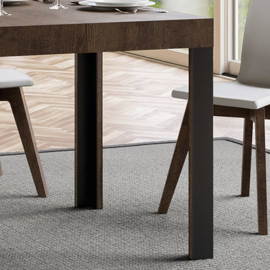 Dafne Italian Design Tavolo Linea Fix piano Noce 90x160 telaio Antracite
