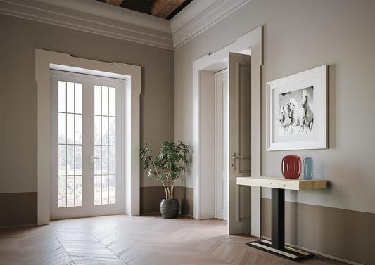 Dafne Italian Design Consolle allungabile Capital Small Abete Natura Telaio Antracite