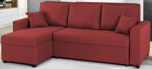Dafnedesign.com - Divano angolare - Colore: rosso. Dimensioni: cm. 230 x 140 x 87h (STD)