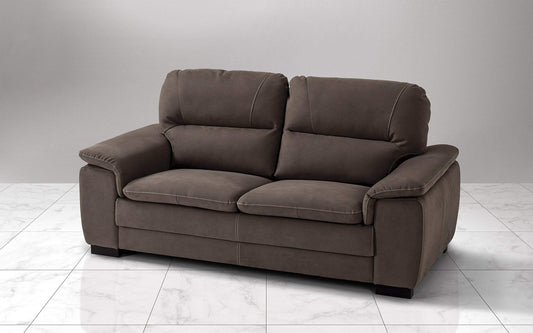Dafne Italian Design Divano a 3 posti. Tessuto Soft Tortora (cm. 198 x 95 x 94h)