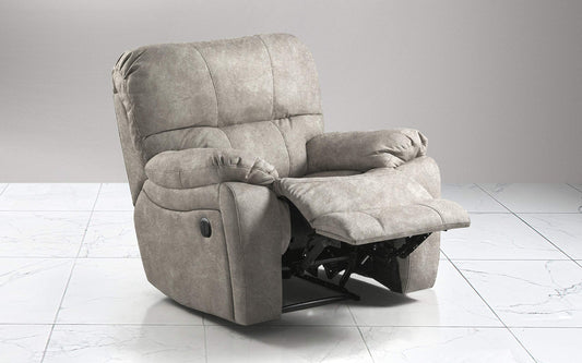 Dafnedesign.Com - Poltrona con Recliner Elettrico (cm. 109 x 105 x 105h) - Materiale: Similpelle Grigio Chiaro