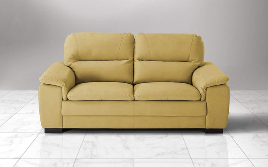 Dafne Italian Design Divano a 3 posti. Tessuto Soft Giallo (cm. 198 x 95 x 94h)