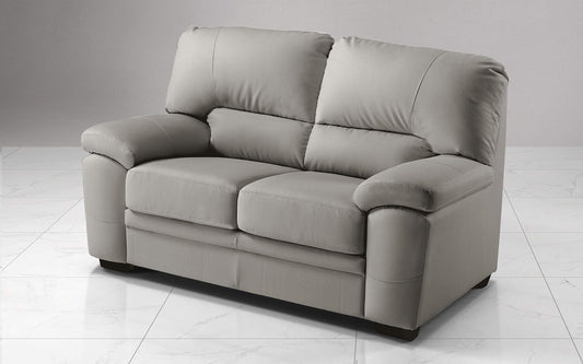 Dafne Italian Design Divano a 2 posti. Similpelle Light Grey (cm. 155 x 90 x 95h)