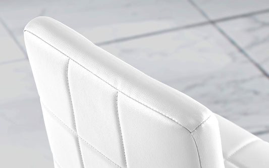 Dafne Italian Design Coppia di sedie Similpelle Bianco (cm. 44 x 43 x 88h)