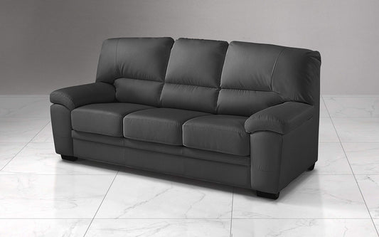 Dafne Italian Design Divano a 3 posti. Similpelle Grigio (cm. 210 x 90 x 95h)