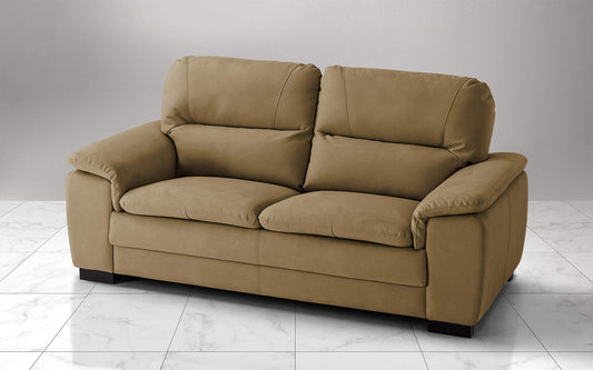 Dafne Italian Design Divano a 3 posti. Tessuto Soft Cammello (cm. 198 x 95 x 94h)
