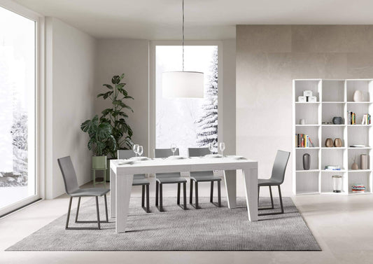 Itamoby, Tavolo Naxy Allungabile Bianco Frassino 90x160 allungato 420