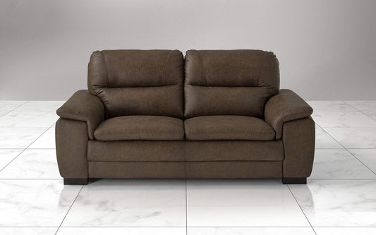 Dafne Italian Design Divano a 3 posti. Tessuto Manila Siena (cm. 198 x 95 x 94h)