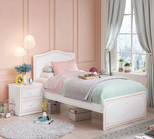 Dafne Italian Design Letto Selena Rosa (100x200 Cm)