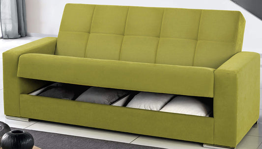 Dafnedesign.com - Divano letto 3 posti - Colore: verde - - misure: cm. 230 x 93 x 97h (STD)