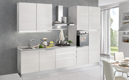 Dafne Italian Design Cucina Completa effetto olmo bianco