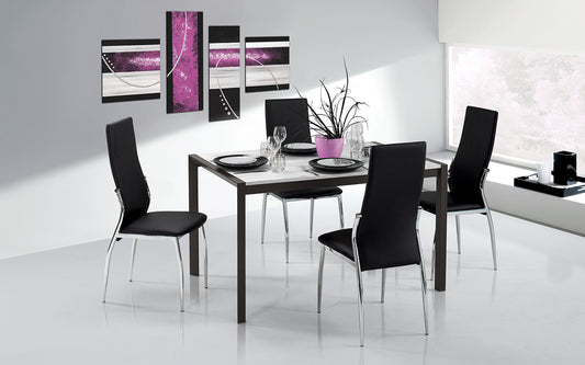 Dafne Italian Design Tavolo allungabile ghisa, Quercia Bianca (cm. 130 x 85 x 76h)