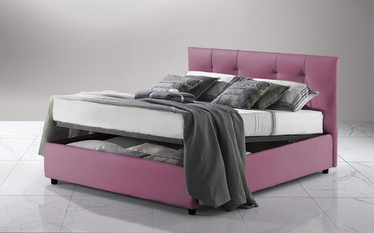 Letto matrimoniale con contenitore.cm. 177 x 206 x 108h. (Serie: Dafne-Letti-ST11)