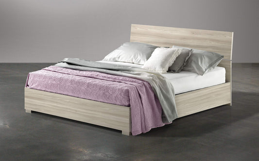 Dafne Italian Design Letto matrimoniale con contenitore in legno, rete ortopedica a doghe - 169 x 203 x 94h.