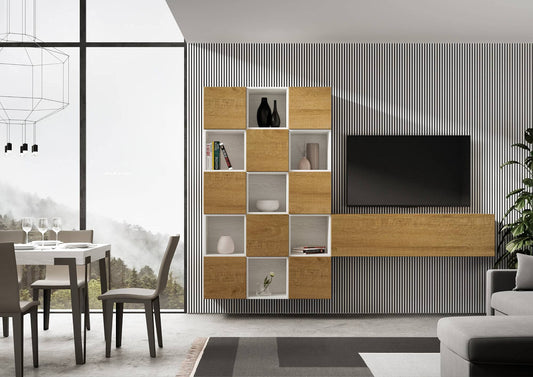 Dafne Italian Design Libreria Composizione A101 L.274 H.200 P.39,5