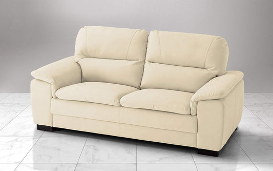 Dafne Italian Design Divano a 3 posti. Tessuto Soft Latte (cm. 198 x 95 x 94h)