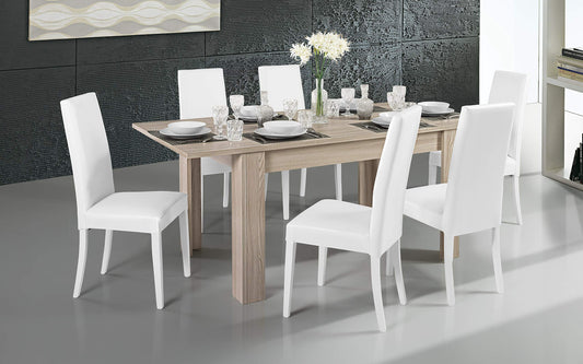 Dafne Italian Design Tavolo allungabile Effetto Olmo Perla (cm. 140 x 90 x 78h)
