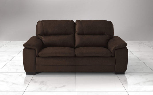 Dafne Italian Design Divano a 3 posti. Tessuto Manila Ebony (cm. 198 x 95 x 94h)