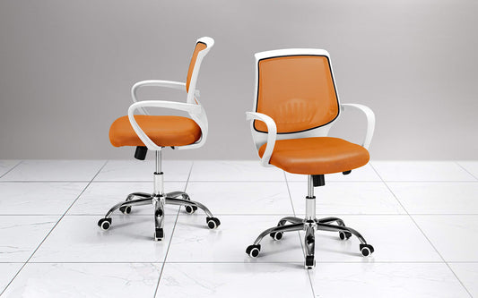 Dafnedesign.Com - Sedia Girevole Colore Mandarino - Dimensioni cm. 58 x 48 x 100h - (DFS)