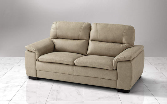Dafne Italian Design Divano a 3 posti. Tessuto Manila Beige (cm. 198 x 95 x 94h)