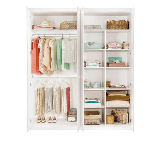 Dafne Italian Design Armadio 4 Ante (Grigio) Grey Selena