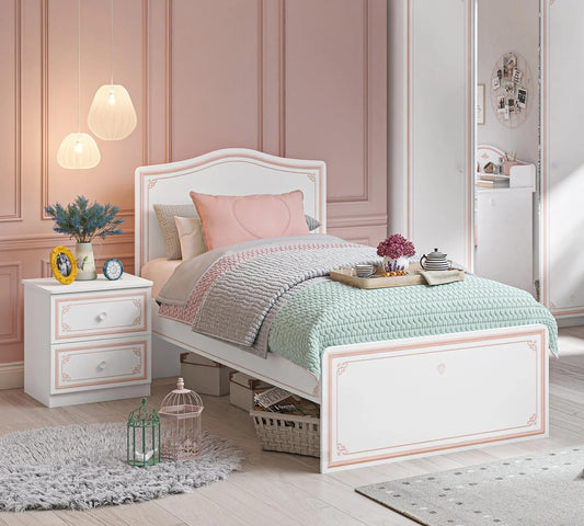 Dafne Italian Design Letto Selena Rosa (120x200 Cm)