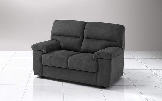 Dafne Italian Design Divano 2 posti. Tessuto Romeo Nero (cm. 155 x 93 x 99h)