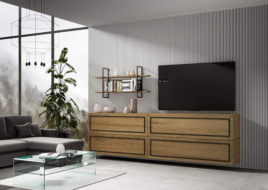 Dafne Italian Design Libreria Composizione A102EV L.288 H.80 P.39,5