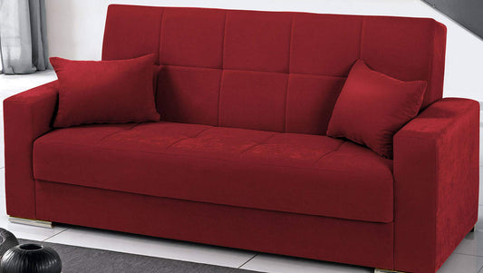 Dafnedesign.com - Divano letto 3 posti - Colore: rosso - - misure: cm. 230 x 93 x 97h (STD)