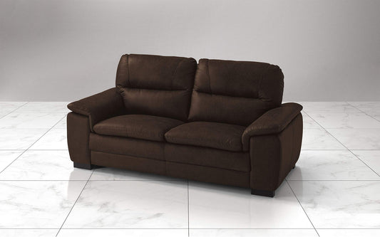 Dafne Italian Design Divano a 3 posti. Tessuto Manila Ebony (cm. 198 x 95 x 94h)