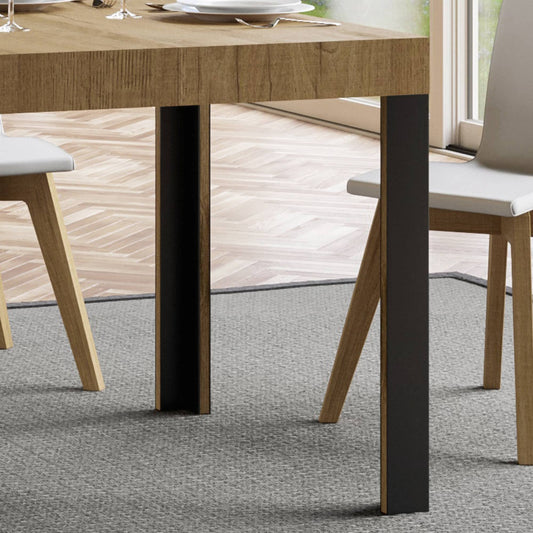 Dafne Italian Design Tavolo Linea Fix piano Quercia Natura 90x130 telaio Antracite