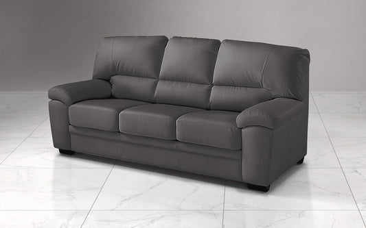 Dafne Italian Design Divano a 3 posti. Similpelle Mouse (cm. 210 x 90 x 95h)