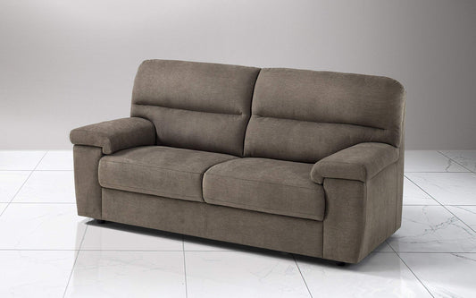 Dafne Italian Design Divano a 3 posti. Tessuto Romeo Marrone Chiaro (cm. 186 x 95 x 96h)