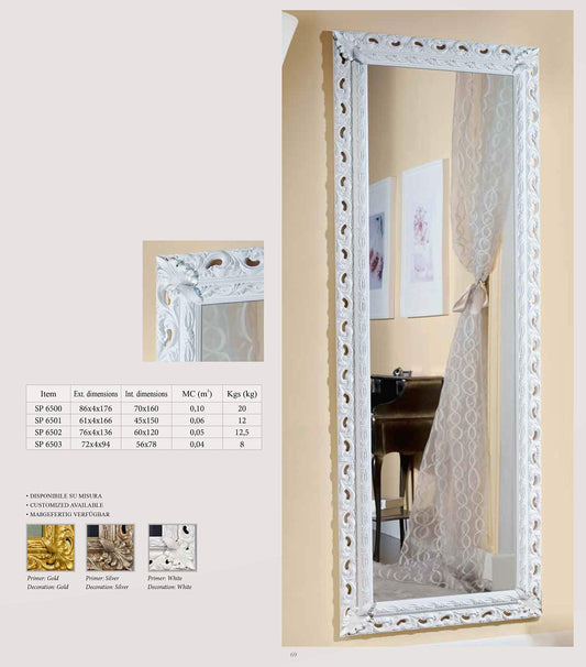 Dafnedesign.Com - specchiera Rettangolare Bianca - Made in Italy (LXI)