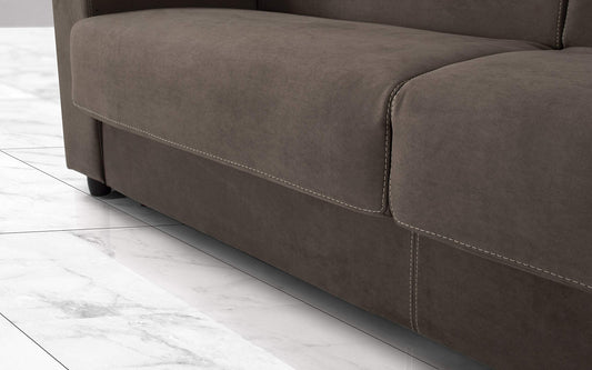 Dafnedesign Divano Letto 3 posti - cm. 204 x 95 x 90h - Colore: Tortora Scamosciato -