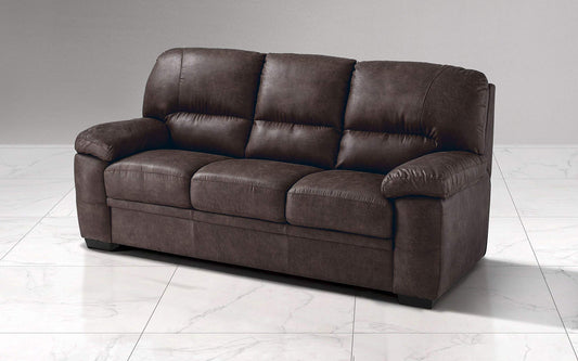 Dafne Italian Design Divano a 3 posti. Tessuto Tay Tay Ebony (cm. 208 x 95 x 90h)