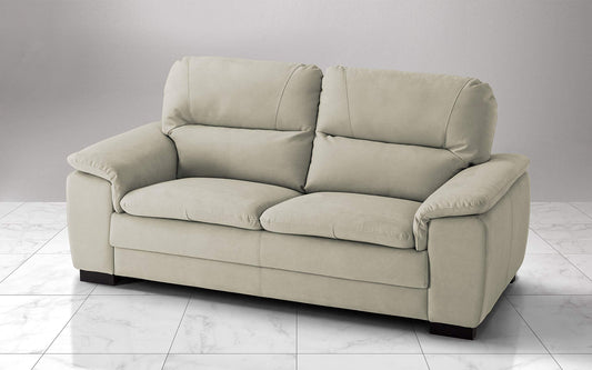 Dafne Italian Design Divano a 3 posti. Tessuto Soft Grigio Chiaro (cm. 198 x 95 x 94h)